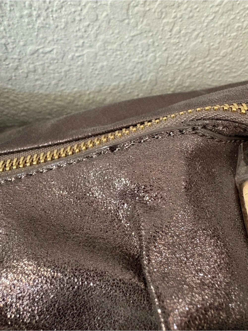 Betsey Johnson Metallic Hobo with Pearl-Embellished Strap